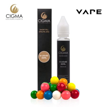 CIGMA Bubble Gum 30ml E Liquid 0mg - Shortfill Bouteilles - Fait pour la e-cigarette et E Shisha - Eliquide