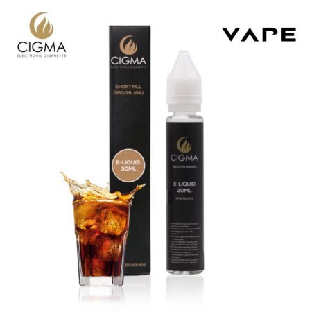 CIGMA Cola 30ml E Liquid 0mg - Shortfill Bouteilles - Fait pour la e-cigarette et E Shisha - Eliquide