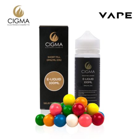 CIGMA bulle gencive 100ml eliquide 0mg - Bouteilles à remplissage court - Fait pour la e-cigarette et E Shisha