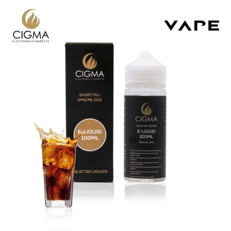 CIGMA Cola 100ml E Liquid 0mg - Shortfill Bouteilles à remplissage court - Fait pour la e-cigarette et E Shisha - Eliquide